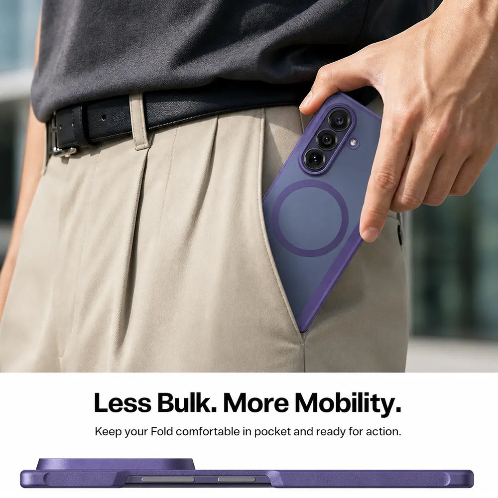 Custodia MagSafe per Samsung Galaxy Z Fold8 Ultra F976, Torras, Guardian, Viola Scuro
