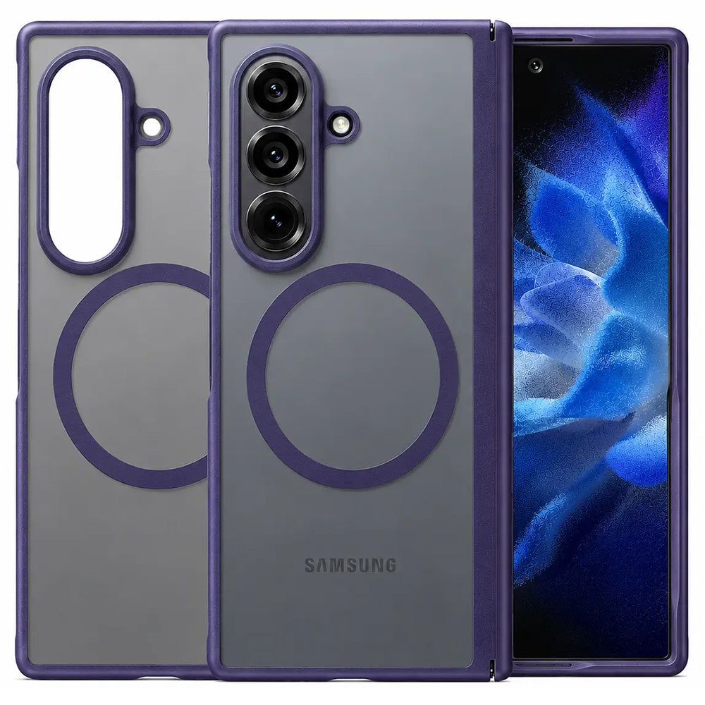 Custodia MagSafe per Samsung Galaxy Z Fold8 Ultra F976, Torras, Guardian, Viola Scuro