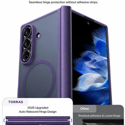 Custodia MagSafe per Samsung Galaxy Z Fold8 Ultra F976, Torras, Guardian, Viola Scuro