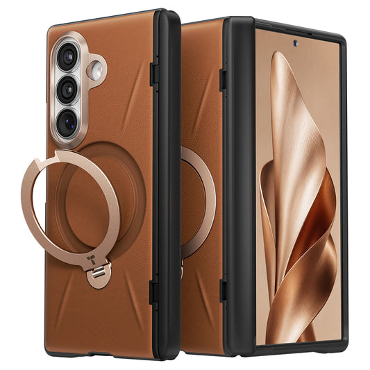 Custodia MagSafe per Samsung Galaxy Z Fold8 Ultra F976, Torras, QPRO Leather, Marrone