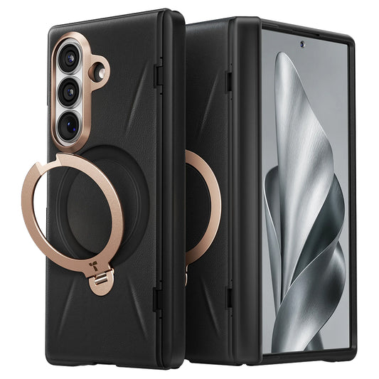 Custodia MagSafe per Samsung Galaxy Z Fold8 Ultra F976, Torras, QPRO Leather, Nera