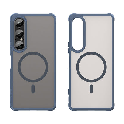 Custodia MagSafe per Sony Xperia 1 VII, Techsuit, HaloFrost II, Blu Navy