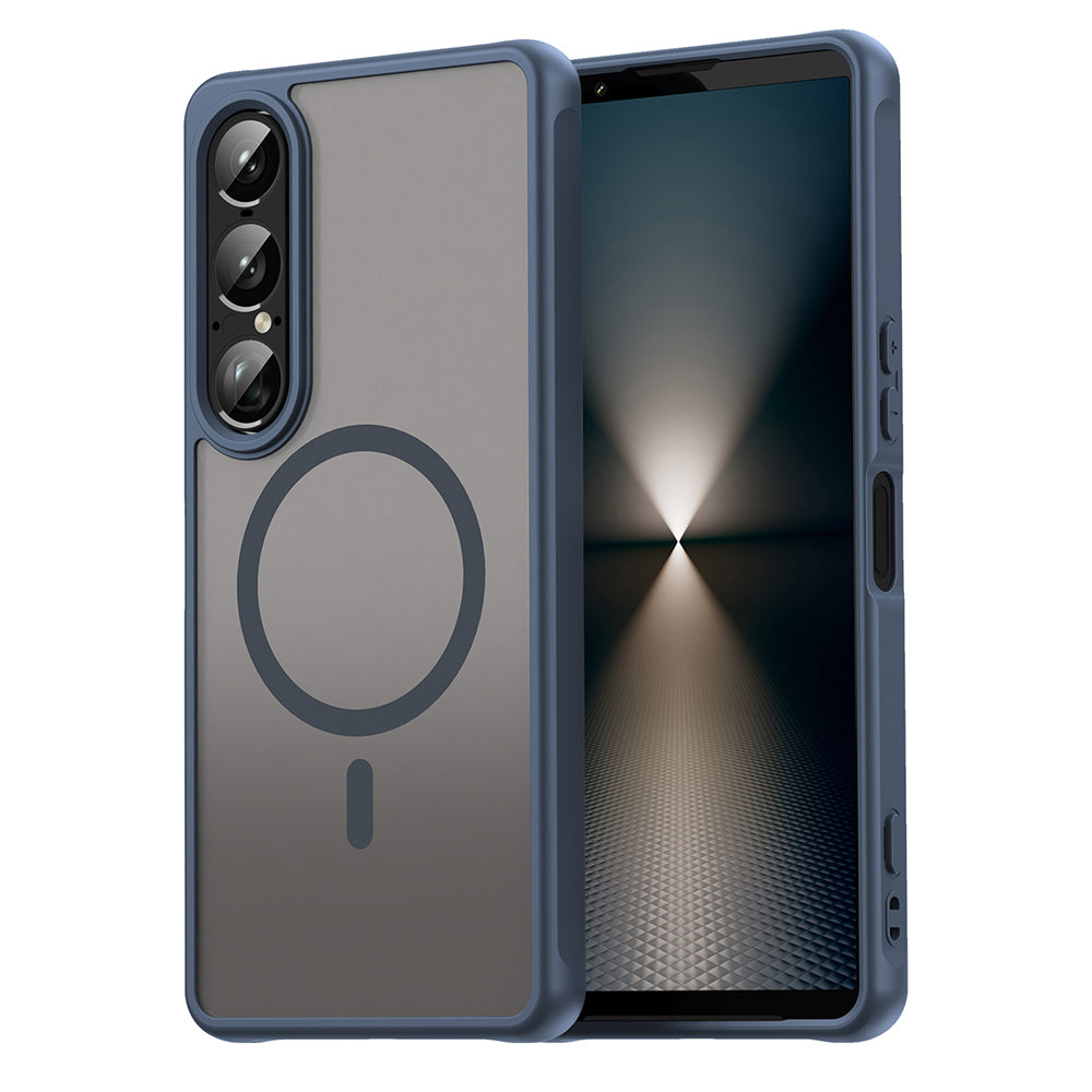 Custodia MagSafe per Sony Xperia 1 VII, Techsuit, HaloFrost II, Blu Navy