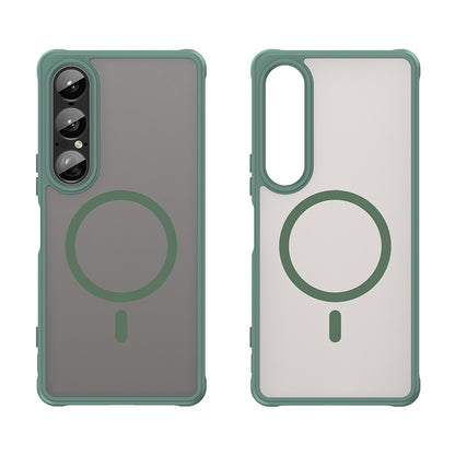 Custodia MagSafe per Sony Xperia 1 VII, Techsuit, HaloFrost II, Verde