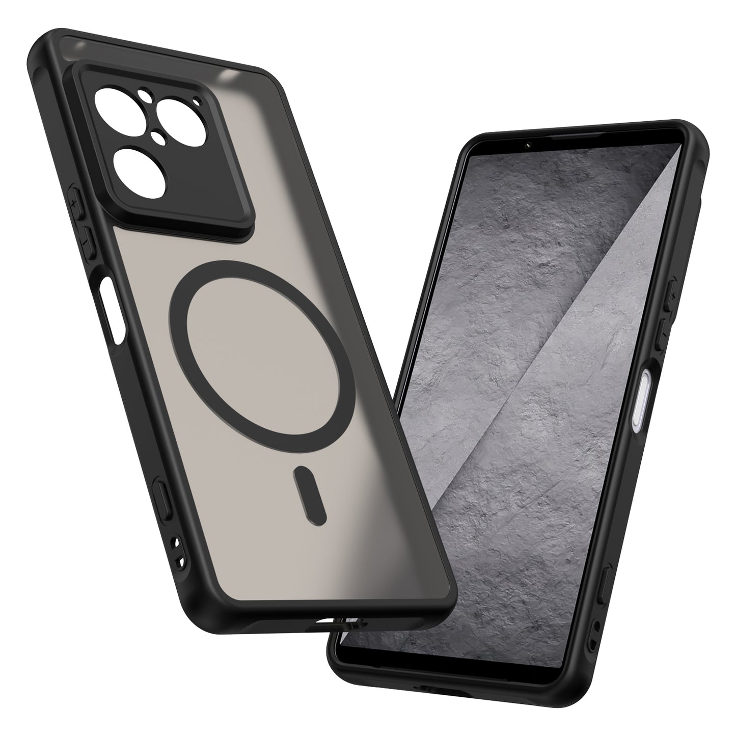 Custodia MagSafe per Sony Xperia 1 VIII, Techsuit, HaloFrost II, Nera