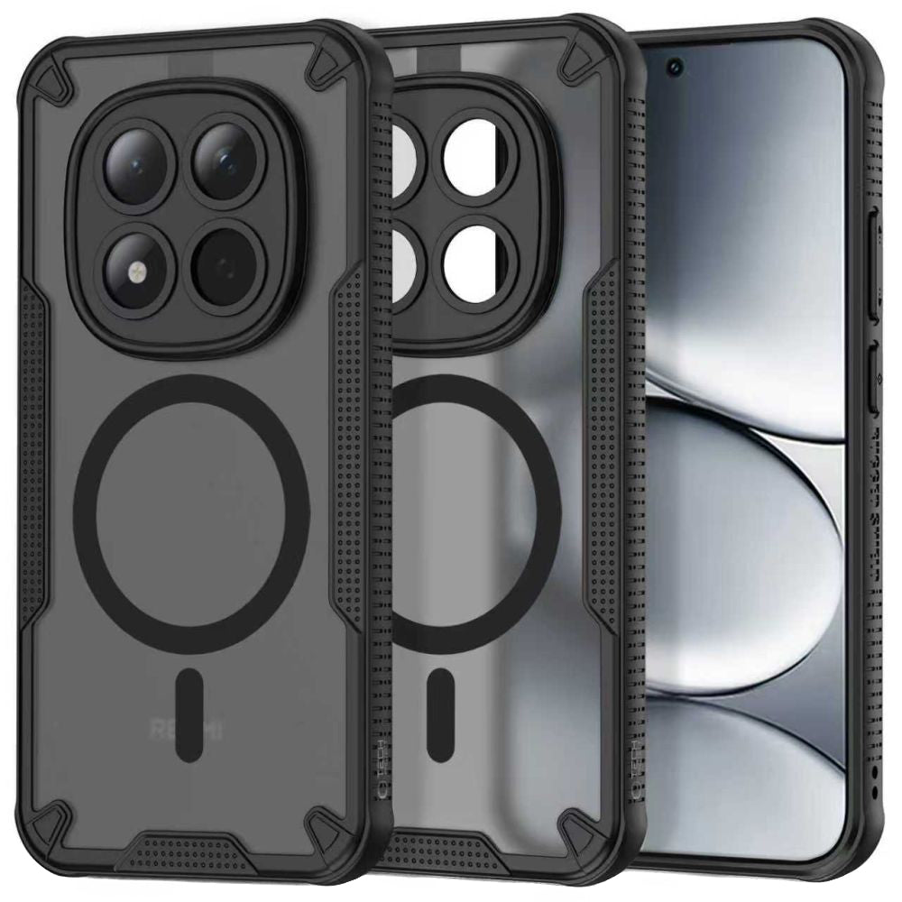 Custodia MagSafe per Xiaomi Redmi Note 15 Pro 5G, Tech-Protect, Rugged Shield, Nera