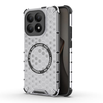 Custodia MagSafe per Xiaomi 15T, Techsuit, HoneyComb Shield, Bianca