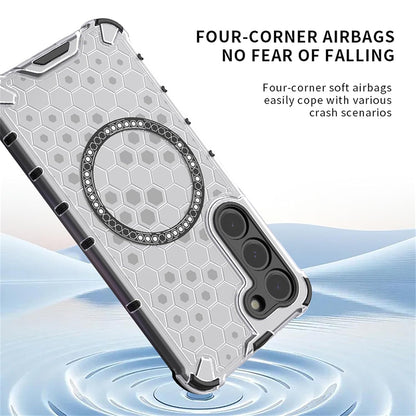 Custodia MagSafe per Xiaomi 15T, Techsuit, HoneyComb Shield, Bianca