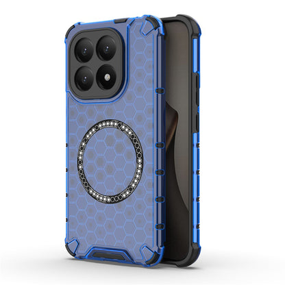 Custodia MagSafe per Xiaomi 15T, Techsuit, HoneyComb Shield, Blu