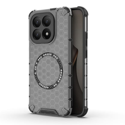 Custodia MagSafe per Xiaomi 15T, Techsuit, HoneyComb Shield, Nera