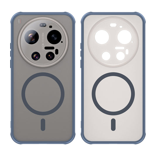 Coque MagSafe pour Xiaomi 17 Ultra, Techsuit, HaloFrost II, Bleu Marine