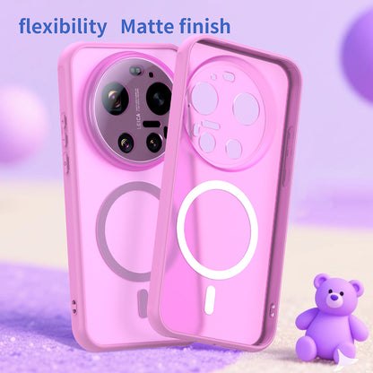 MagSafe Case for Xiaomi 17 Ultra, Techsuit, HaloFrost II, Pink