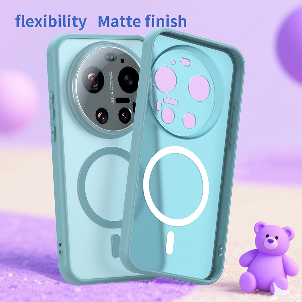 Étui MagSafe pour Xiaomi 17 Ultra, Techsuit, HaloFrost II, Vert Clair