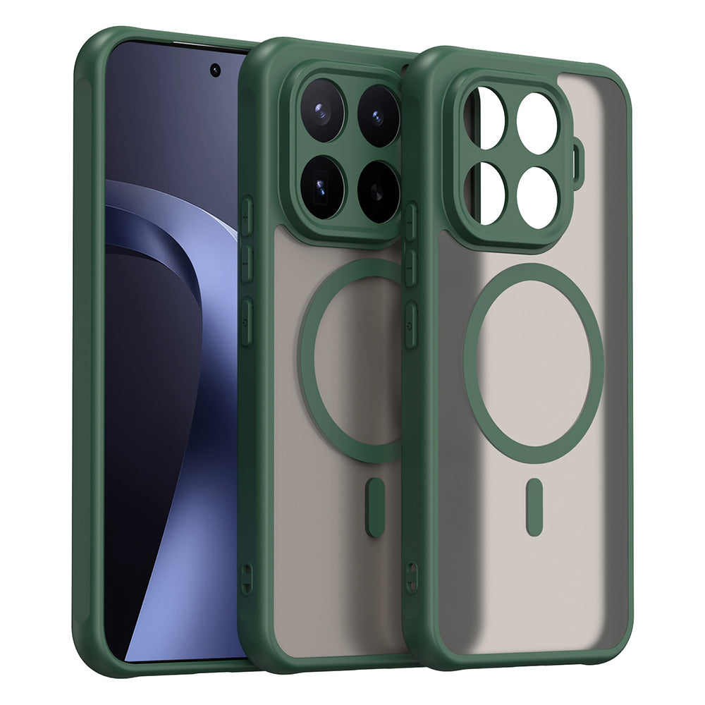 Custodia MagSafe per Xiaomi 17T Pro, Techsuit, HaloFrost II, Verde