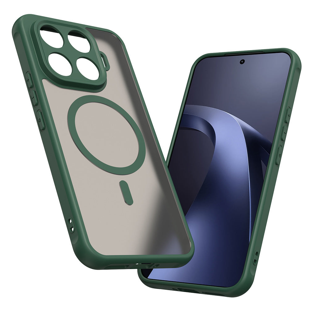 Custodia MagSafe per Xiaomi 17T Pro, Techsuit, HaloFrost II, Verde