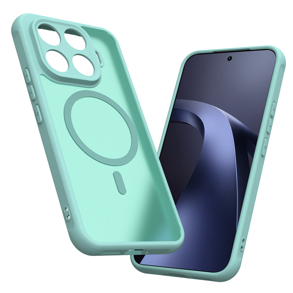 Coque MagSafe pour Xiaomi 17T Pro, Techsuit, HaloFrost II, Vert Clair