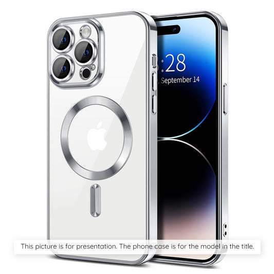 Custodia MagSafe per Xiaomi 17T Pro, Techsuit, Luxury Crystal, Argento