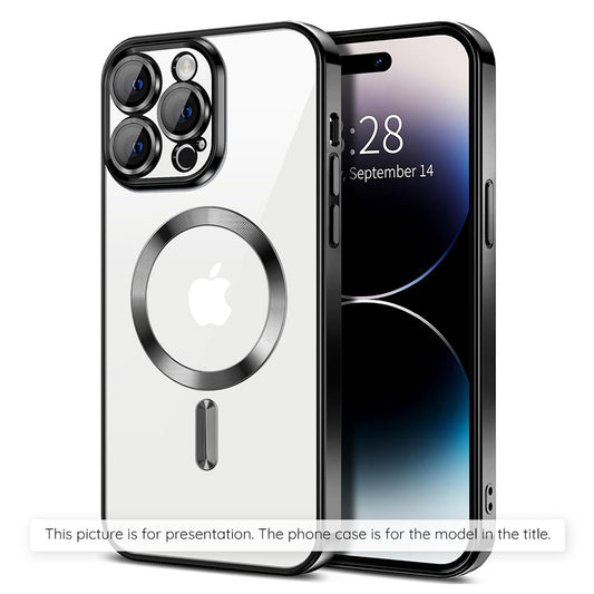 Custodia MagSafe per Xiaomi 17T Pro, Techsuit, Luxury Crystal, Nera