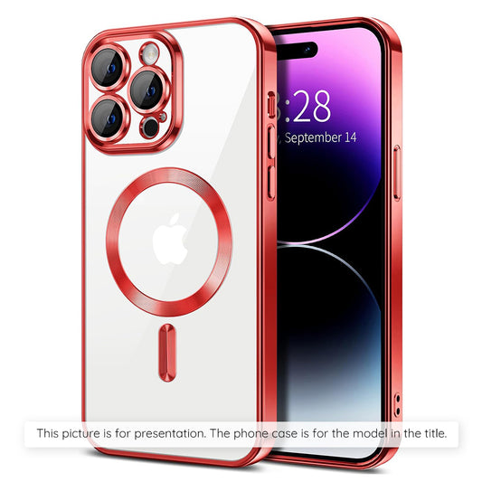 Custodia MagSafe per Xiaomi 17T Pro, Techsuit, Luxury Crystal, Rossa