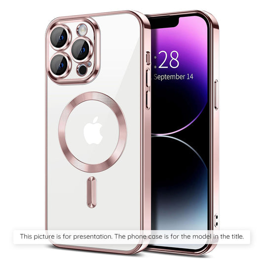 Custodia MagSafe per Xiaomi 17T Pro, Techsuit, Luxury Crystal, Rosa