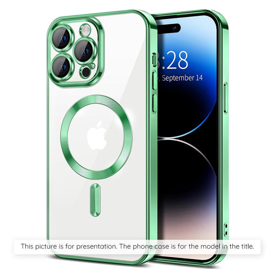 Coque MagSafe pour Xiaomi 17T, Techsuit, Luxury Crystal, Vert Clair