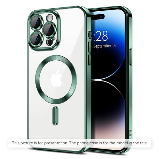 Coque MagSafe pour Xiaomi 17T, Techsuit, Luxury Crystal, Vert Foncé