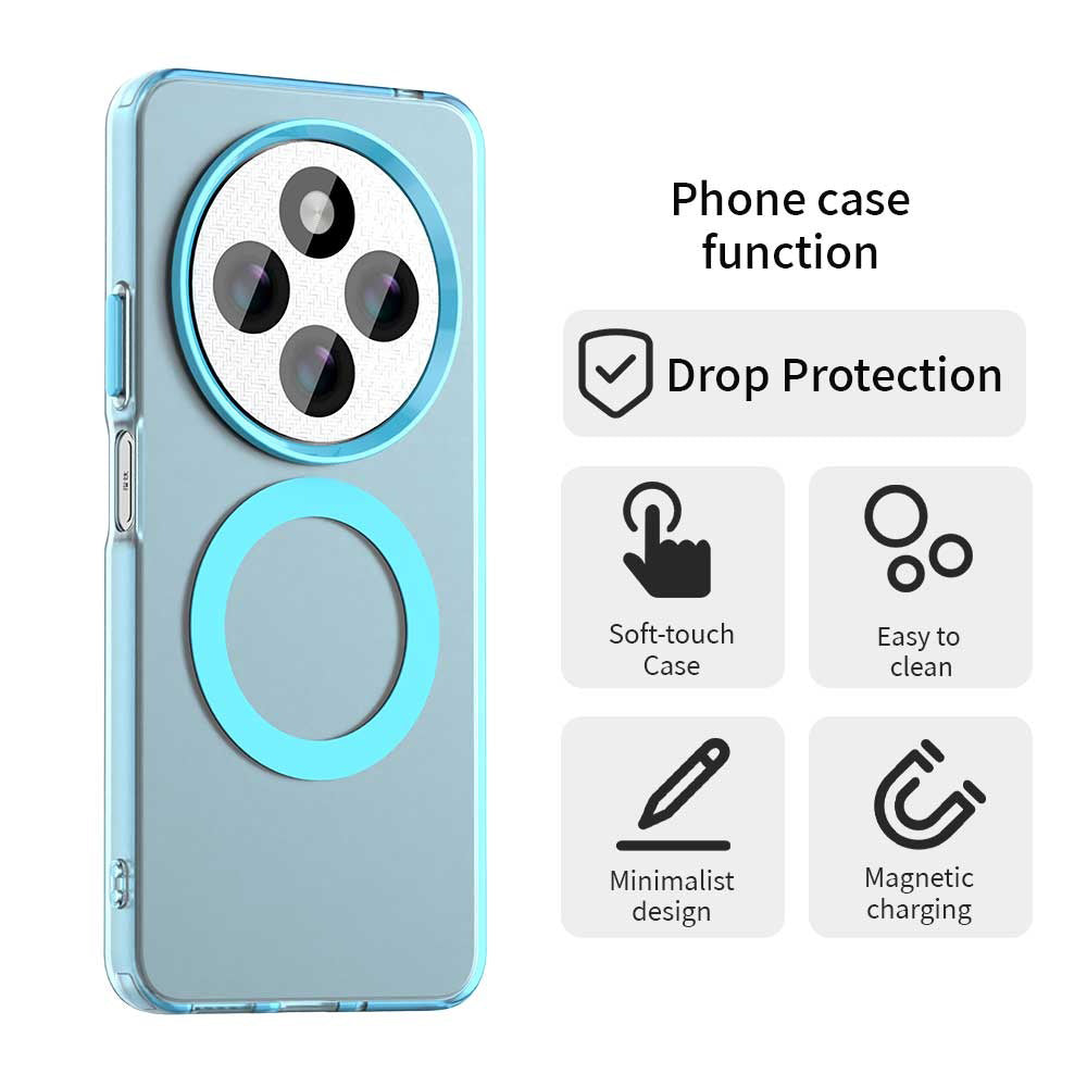 Custodia MagSafe per Xiaomi Poco C75 / Redmi 14C, Techsuit, CandyCase, Blu