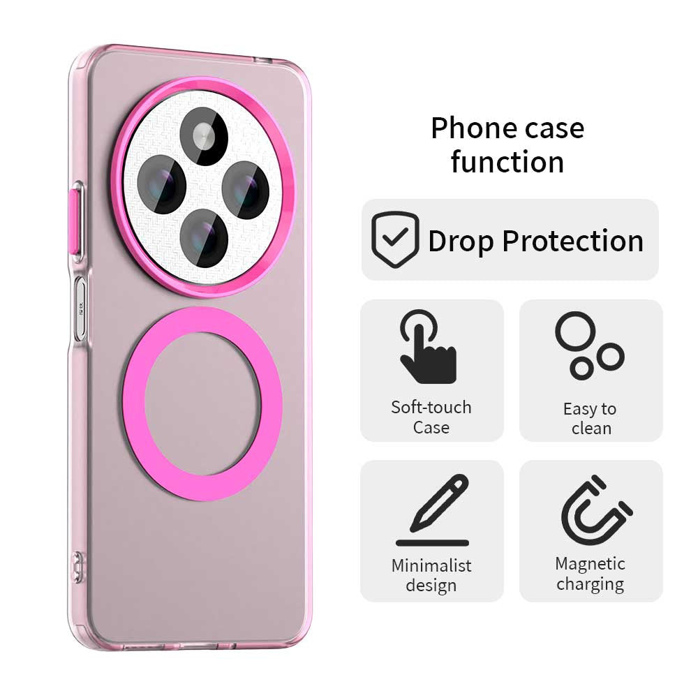 Custodia MagSafe per Xiaomi Poco C75 / Redmi 14C, Techsuit, CandyCase, Rosa