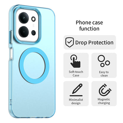 Coque MagSafe pour Xiaomi Poco C85 4G / Redmi 15C 5G / 15C 4G, Techsuit, CandyCase, Bleue