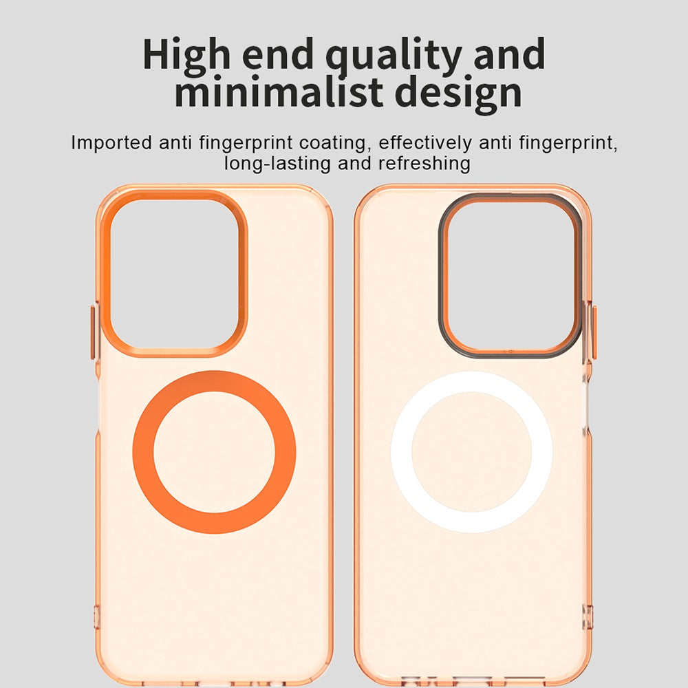 Coque MagSafe pour Xiaomi Poco C85 4G / Redmi 15C 5G / 15C 4G, Techsuit, CandyCase, Orange