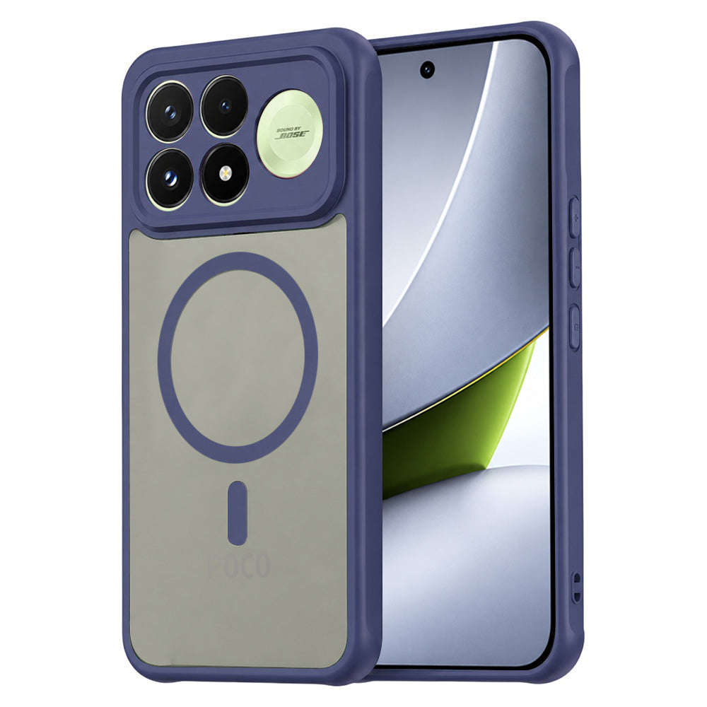 Coque MagSafe pour Xiaomi Poco F9 Pro, Techsuit, HaloFrost II, bleu marine