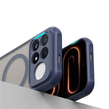 Coque MagSafe pour Xiaomi Poco F9 Pro, Techsuit, HaloFrost II, bleu marine