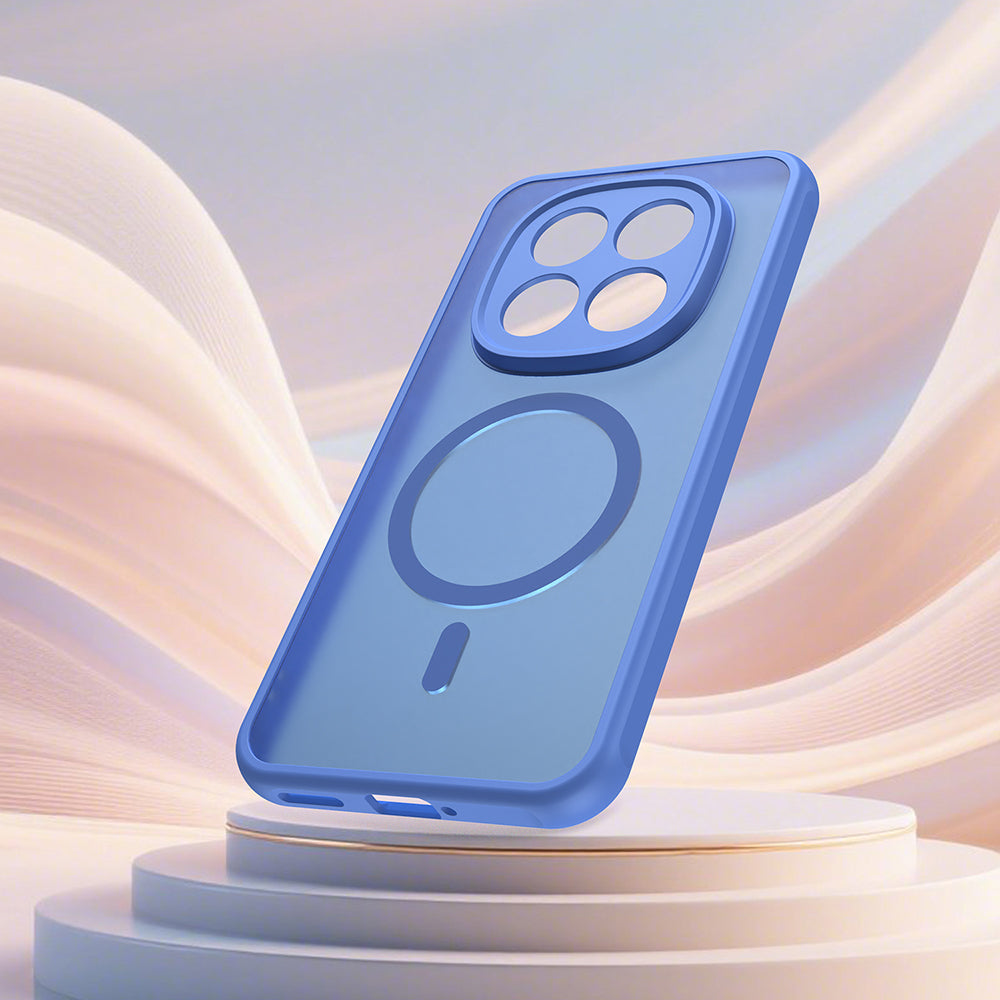 MagSafe Hülle für Xiaomi Poco M8 Pro / Redmi Note 15 Pro+ 5G, Techsuit, HaloFrost II, Blau