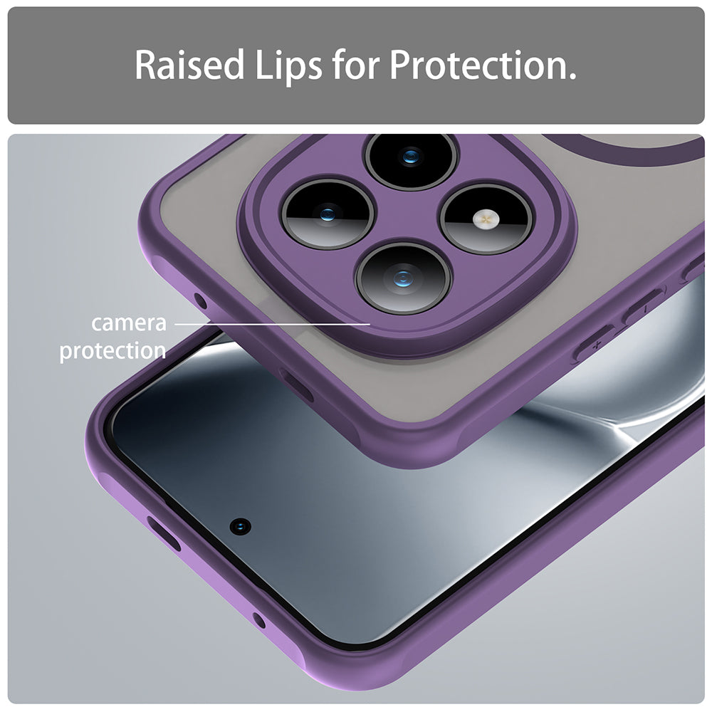 Custodia MagSafe per Xiaomi Poco M8 Pro / Redmi Note 15 Pro+ 5G, Techsuit, HaloFrost II, Viola