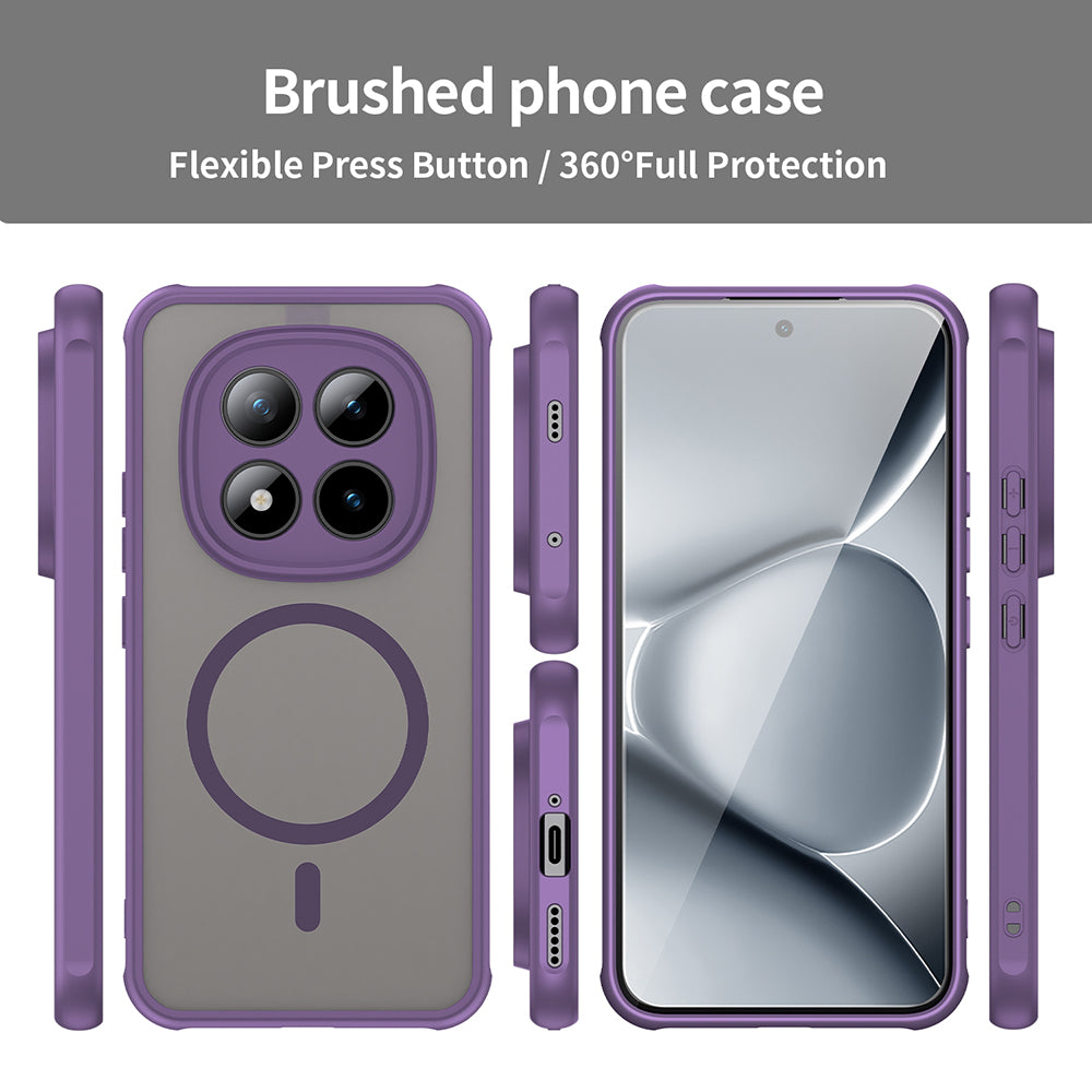 Custodia MagSafe per Xiaomi Poco M8 Pro / Redmi Note 15 Pro+ 5G, Techsuit, HaloFrost II, Viola