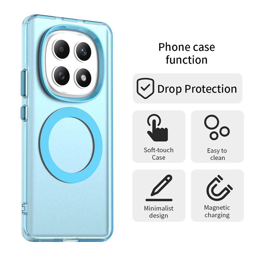 Custodia MagSafe per Xiaomi Poco M8 / Redmi Note 15 5G / Note 15 4G, Techsuit, CandyCase, Blu
