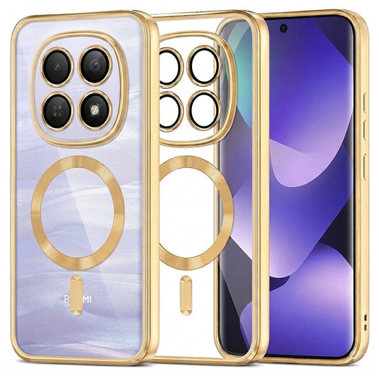 MagSafe-Hülle für Xiaomi Poco M8 / Redmi Note 15 5G / Note 15 4G, Techsuit, Luxury Crystal, Gold