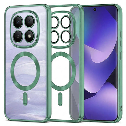 Coque MagSafe pour Xiaomi Poco M8 / Redmi Note 15 5G / Note 15 4G, Techsuit, Luxury Crystal, Vert Clair