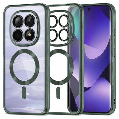 Coque MagSafe pour Xiaomi Poco M8 / Redmi Note 15 5G / Note 15 4G, Techsuit, Luxury Crystal, Vert Foncé