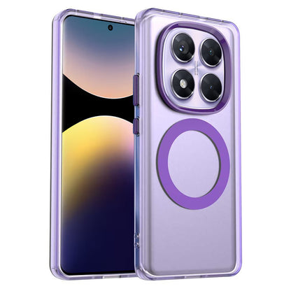 Custodia MagSafe per Xiaomi Poco X7 / Redmi Note 14 Pro 5G, Techsuit, CandyCase, Viola