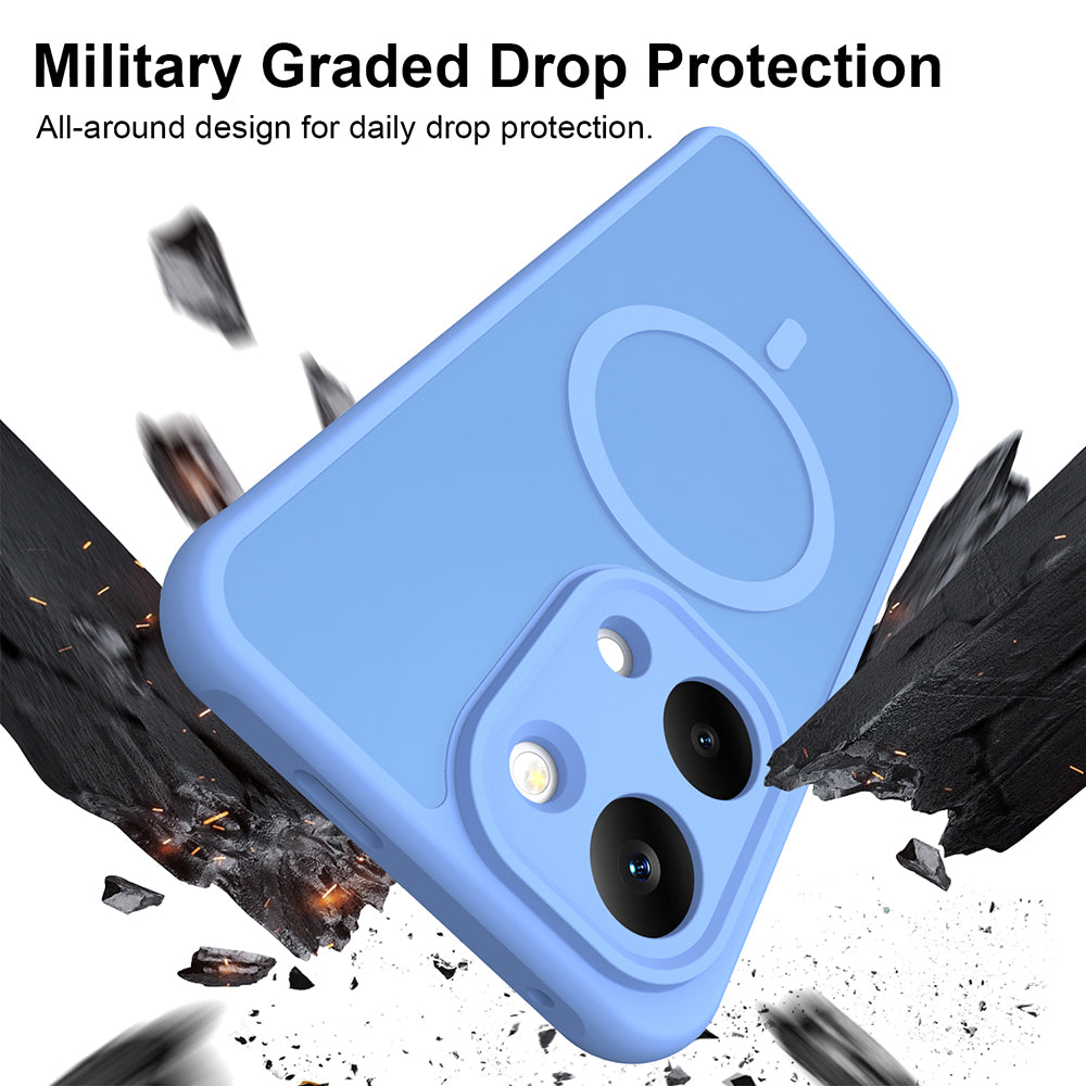 Custodia MagSafe per Xiaomi Poco X8 Pro Max, Techsuit, HaloFrost II, Blu
