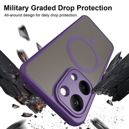 Coque MagSafe pour Xiaomi Poco X8 Pro Max, Techsuit, HaloFrost II, Violet