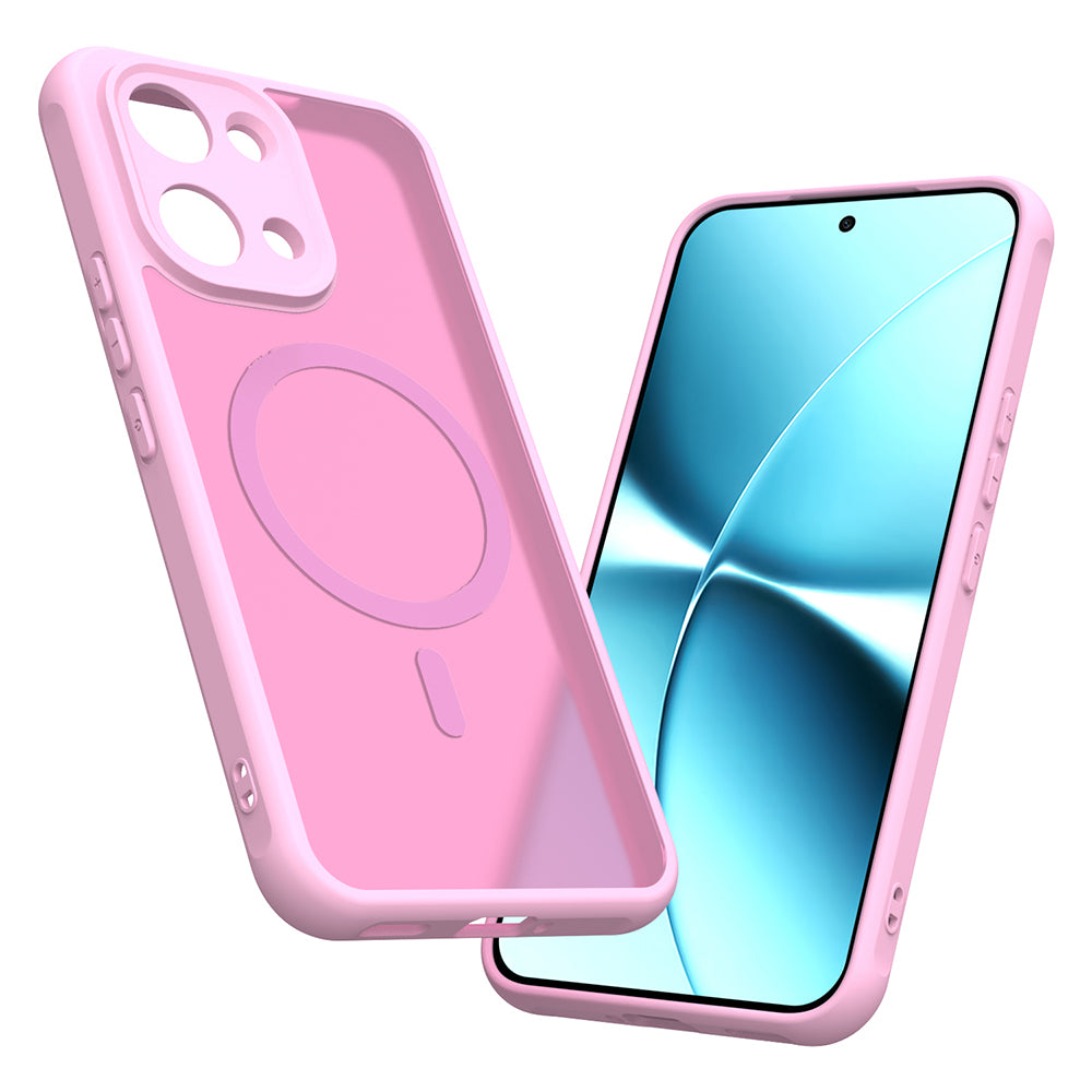 Coque MagSafe pour Xiaomi Poco X8 Pro Max, Techsuit, HaloFrost II, Rose