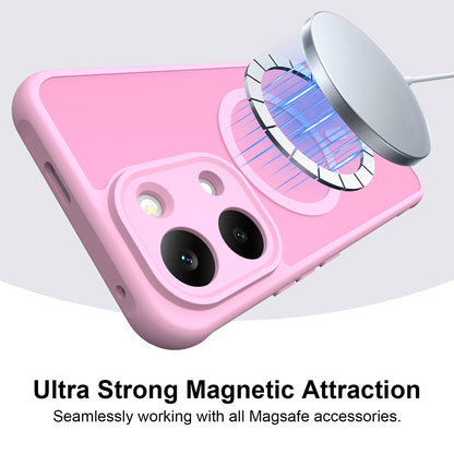 Coque MagSafe pour Xiaomi Poco X8 Pro Max, Techsuit, HaloFrost II, Rose