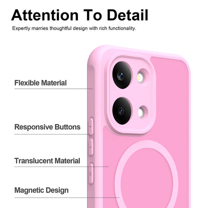 Coque MagSafe pour Xiaomi Poco X8 Pro Max, Techsuit, HaloFrost II, Rose