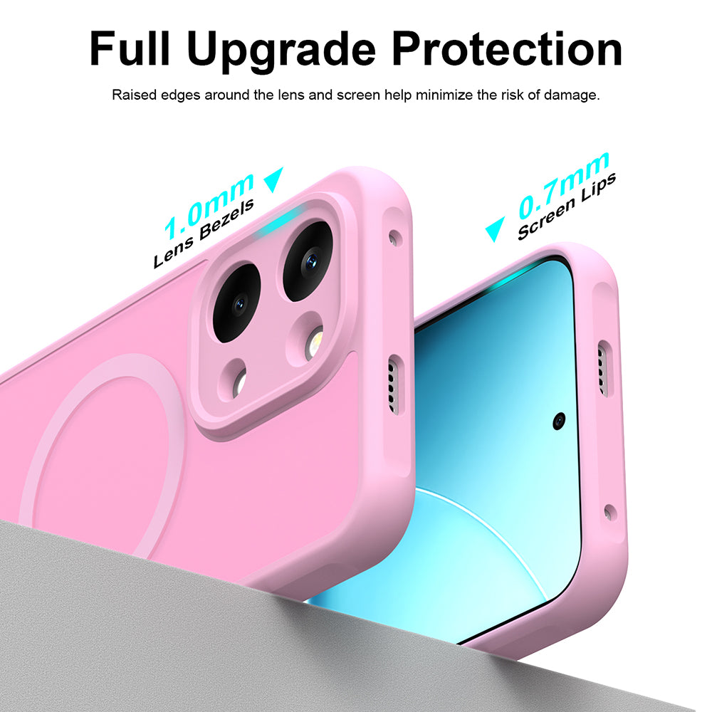 Coque MagSafe pour Xiaomi Poco X8 Pro Max, Techsuit, HaloFrost II, Rose