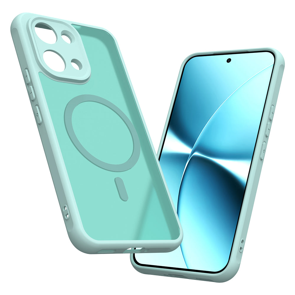 Coque MagSafe pour Xiaomi Poco X8 Pro Max, Techsuit, HaloFrost II, Vert Clair