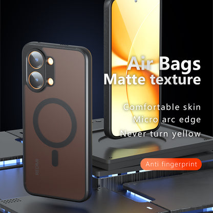 Coque MagSafe pour Xiaomi Poco X8 Pro Max, Techsuit, PureFrost, Noir Satiné
