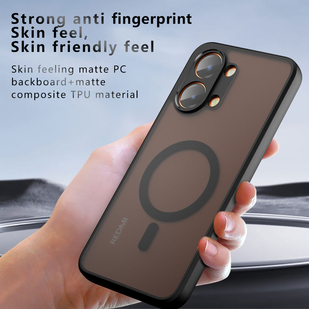 Coque MagSafe pour Xiaomi Poco X8 Pro Max, Techsuit, PureFrost, Noir Satiné