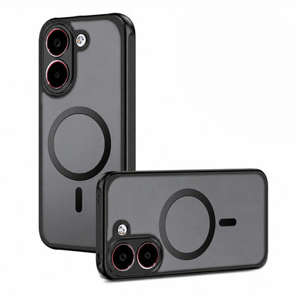 Coque MagSafe pour Xiaomi Poco X8 Pro, Techsuit, PureFrost, Noir Satiné
